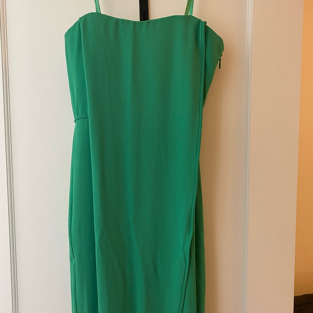 BCBG Maxazria Jesse Draped Strapless Gown w/ Belt